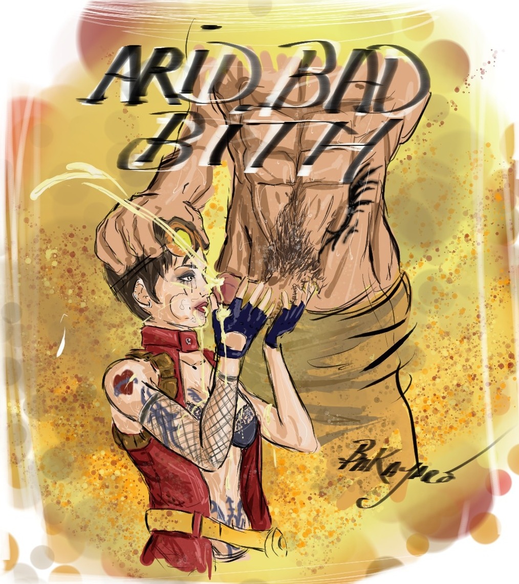 1boy 1girls 2d borderlands bra breasts cum cum_on_face female goggles male oral patricia_tannis pubes pubic_hair rule34 unseen_male_face