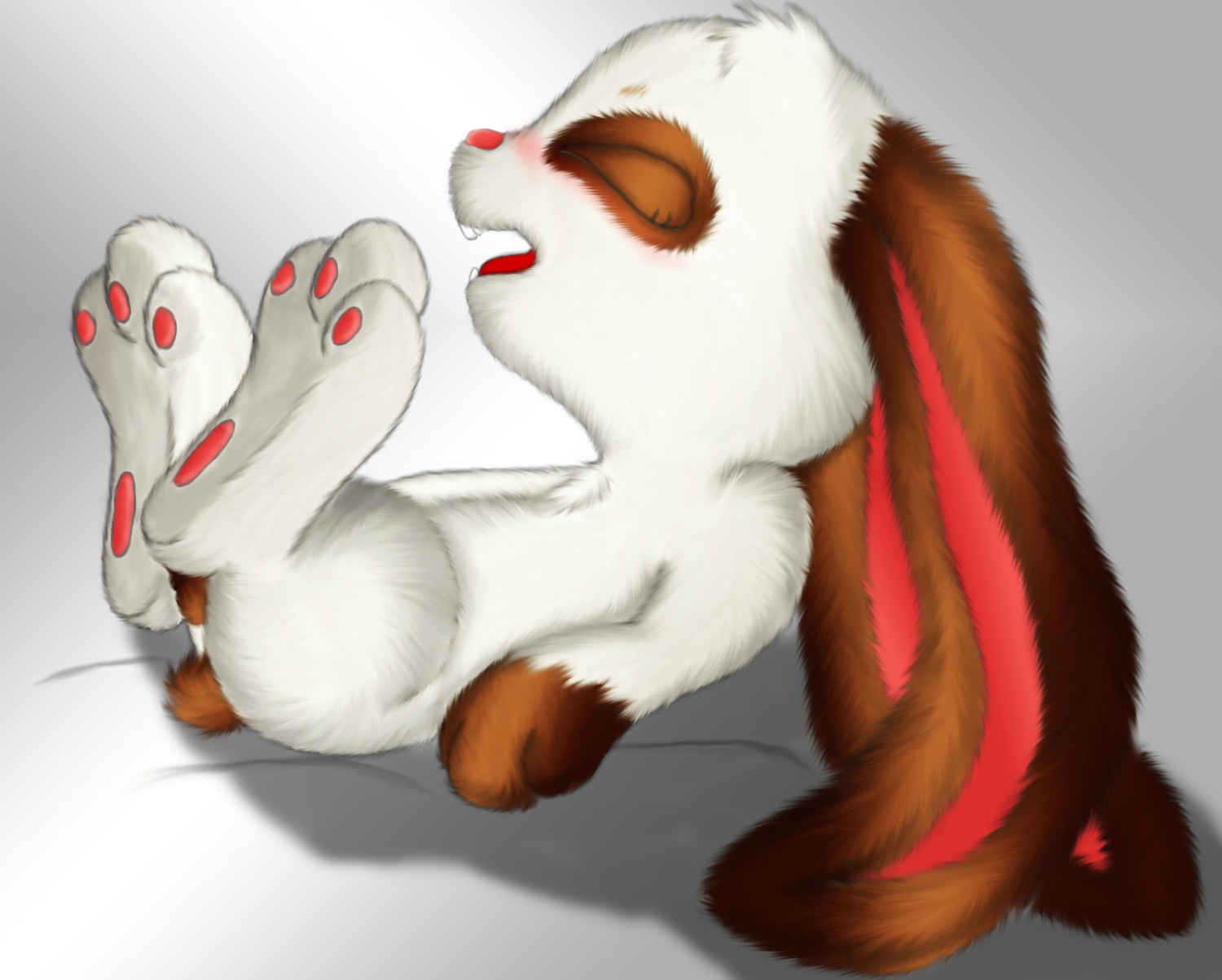 anatomically_inaccurate anatomically_inaccurate_pawpads blush brown_body brown_fur domestic_rabbit e621 eyes_closed female feral flat_chested fur hare hase hi_res jamster lagomorph leporid long_ears lop_rabbit mammal masturbation onstatobol oryctolagus pawpads paws rabbit semi-anthro simple_background snuggelina solo tongue vaginal vaginal_masturbation white_body white_fur young young_female young_feral