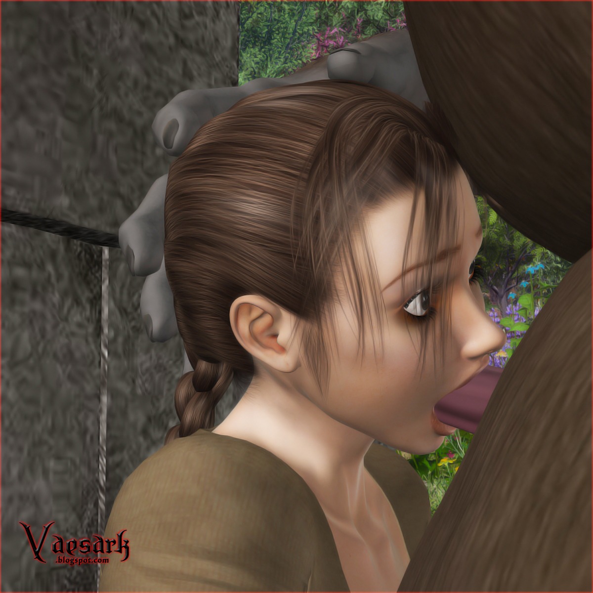3d ape fellatio female female_on_feral feral feral_on_female feral_on_human feral_penetrating fur gorilla haplorhine human human_on_feral human_penetrated interspecies lara_croft lara_croft_(classic) larger_male male oral oral_penetration primate rule34 size_difference smaller_female straight tagme tomb_raider tomb_raider_(classic) vaesark zoophilia