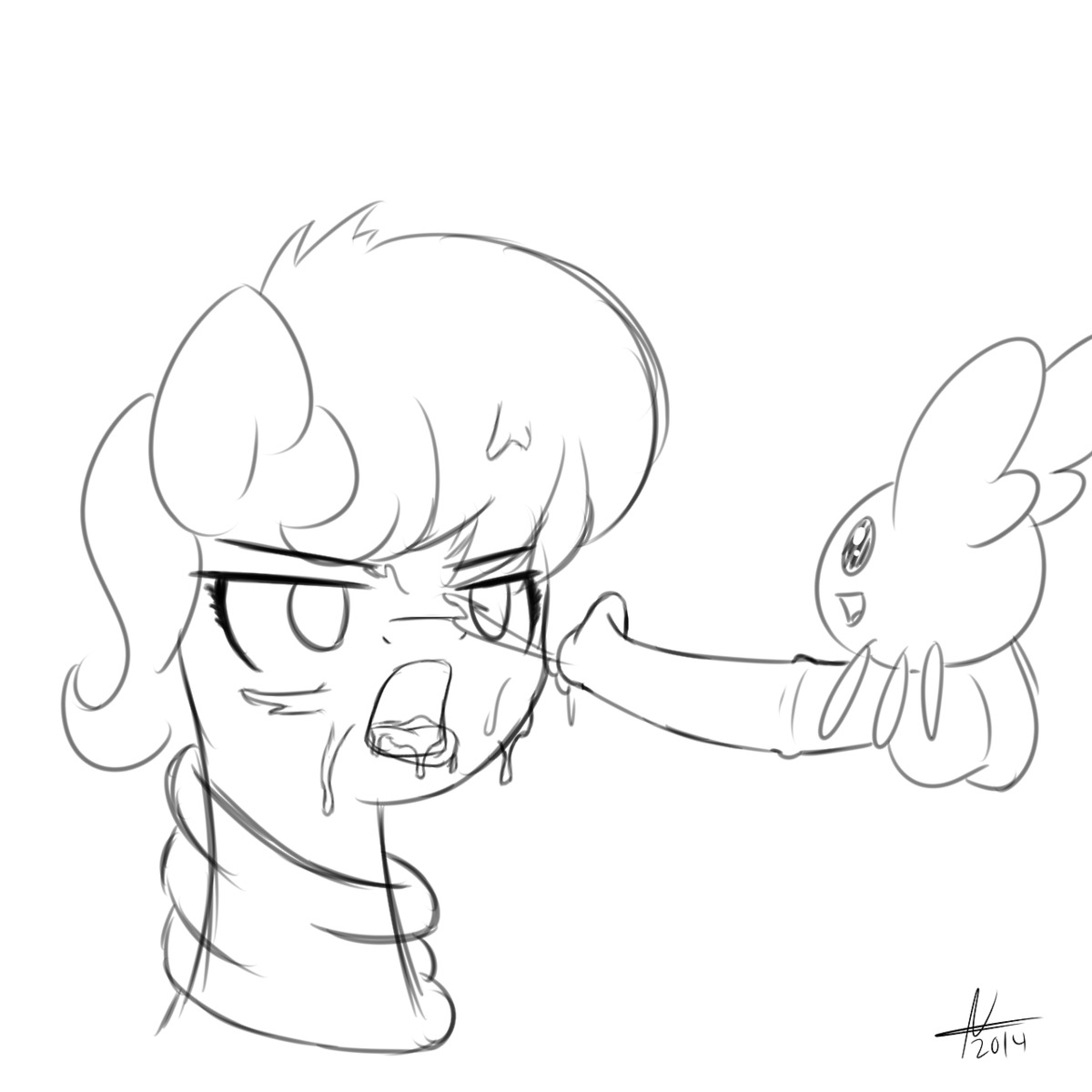 1:1 2014 animal_genitalia animal_penis arthropod balls big_penis bodily_fluids cum cum_in_mouth cum_inside cum_on_face duo e621 equid equine equine_genitalia equine_penis erection female feral flared_penis friendship_is_magic fur futaku genital_fluids genitals hair hasbro hi_res horse huge_penis hyper hyper_genitalia hyper_penis insect male male/female mammal monochrome ms._harshwhinny_(mlp) my_little_pony open_mouth parasprite_(mlp) penis pony sex signature sketch tongue tongue_out