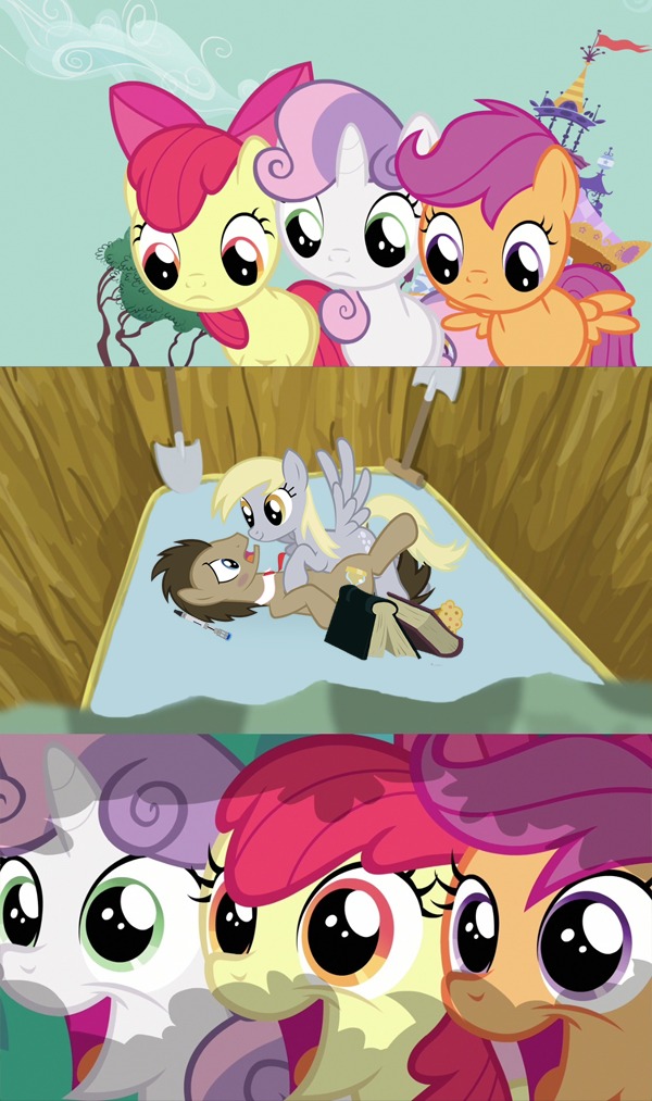 apple_bloom_(mlp) cutie_mark_crusaders derpy_hooves doctor_whooves earth_pony equine female feral friendship_is_magic horse male my_little_pony pegasus pony rule34 saturnspace scootaloo_(mlp) smooth_skin sweetie_belle_(mlp) unicorn