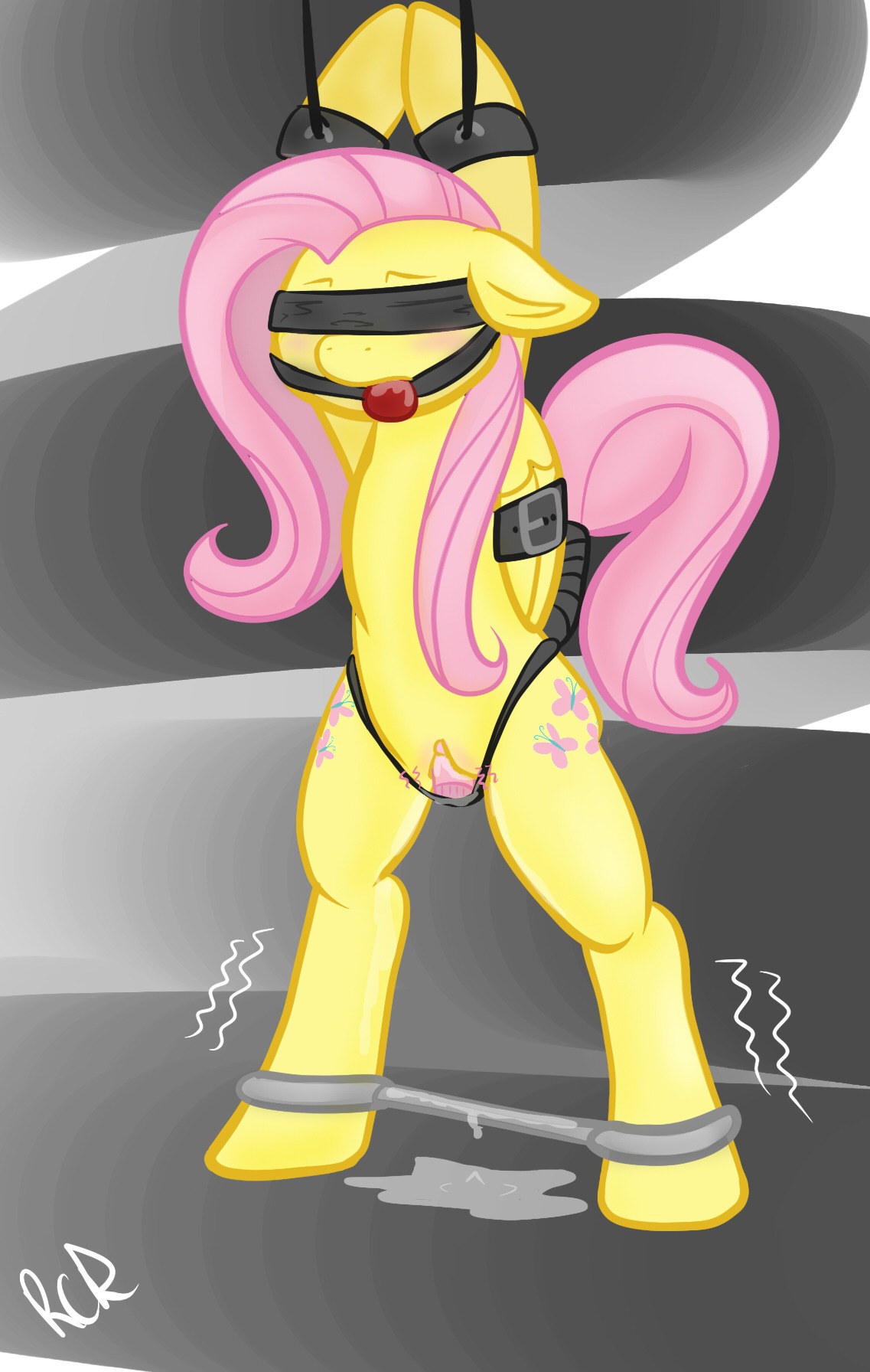 ball_gag bdsm blush bondage bound cutie_mark dildo e621 equid equine feathered_wings feathers female feral fluttershy_(mlp) friendship_is_magic gag gagged genitals hair hasbro hi_res long_hair mammal my_little_pony mythological_creature mythological_equine mythology pegasus penetration pink_hair rawrcharlierawr sex_toy solo submissive submissive_female tail tail_wraps vaginal vaginal_penetration vibrator vulva wings wraps yellow_body yellow_feathers