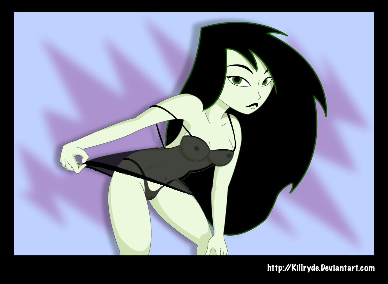 disney female female_only human killryde kim_possible nipples pointy_chin rule34 shego solo straight_hair tagme
