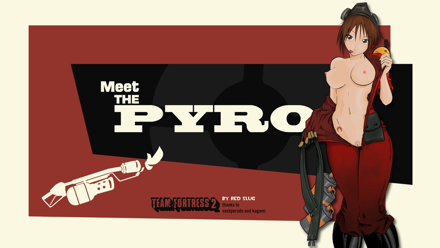 1girls 2d breasts female female_only fempyro human human_female human_only nipples pyro pyro_(team_fortress_2) red_slug rule34 rule_63 solo tagme team_fortress_2