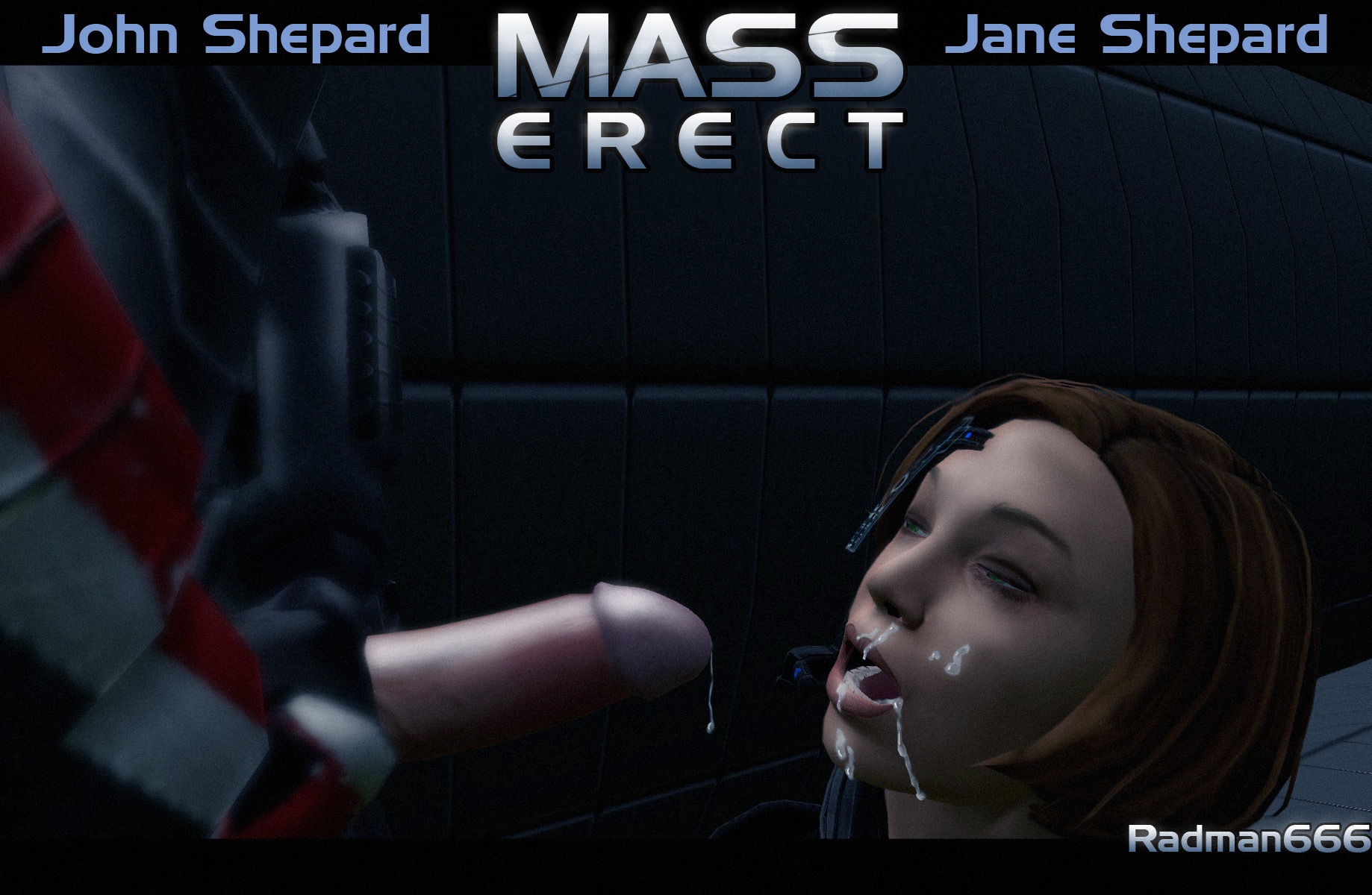 3d 3d_(artwork) commander_shepard cum cum_in_mouth erect_penis erection fellatio female femshep garry's_mod john_shepard male maleshep mass_effect oral penis radman666 rule34 selfcest straight