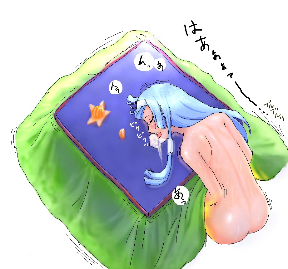 1girls female female_only japanese_text kannagi nagi nude rule34 sleeping solo tagme text translation_request