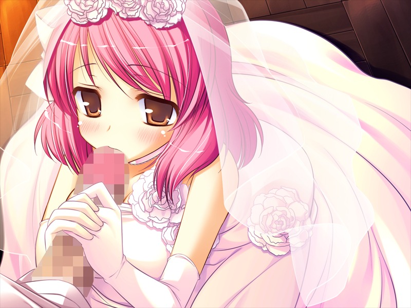 bridal_veil bride fellatio female inugahora_an mochizuki_maho oral rule34 tagme tsunagaru_bangle wedding_dress