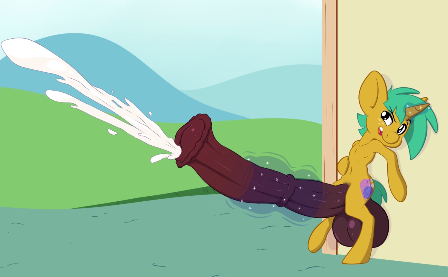 against_surface against_wall animal_genitalia animal_penis anthro balls big_balls big_penis bodily_fluids cum cumshot cutie_mark digital_media_(artwork) e621 ejaculation equid equine equine_genitalia equine_penis erection excessive_cum excessive_genital_fluids freckles friendship_is_magic fur genital_fluids genitals hair hasbro hi_res horn huge_balls huge_penis hyper hyper_balls hyper_genitalia hyper_penis leaning leaning_backward long_penis magic magic_user magical_masturbation magical_stimulation male mammal masturbation medial_ring my_little_pony mythological_creature mythological_equine mythology orgasm outside penile penile_masturbation penis sbshouseofpancakes shota small_but_hung snails_(mlp) solo supernatural_stimulation thick_penis unicorn using_magic_on_self young young_anthro young_male