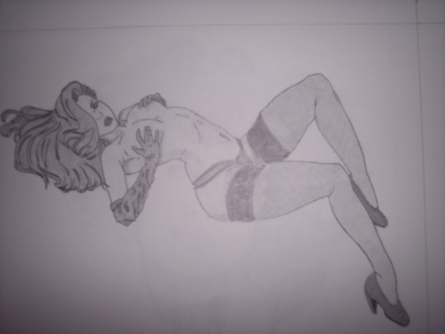 disney female female_only human jessica_rabbit monochrome rough_sketch rule34 solo tagme who_framed_roger_rabbit
