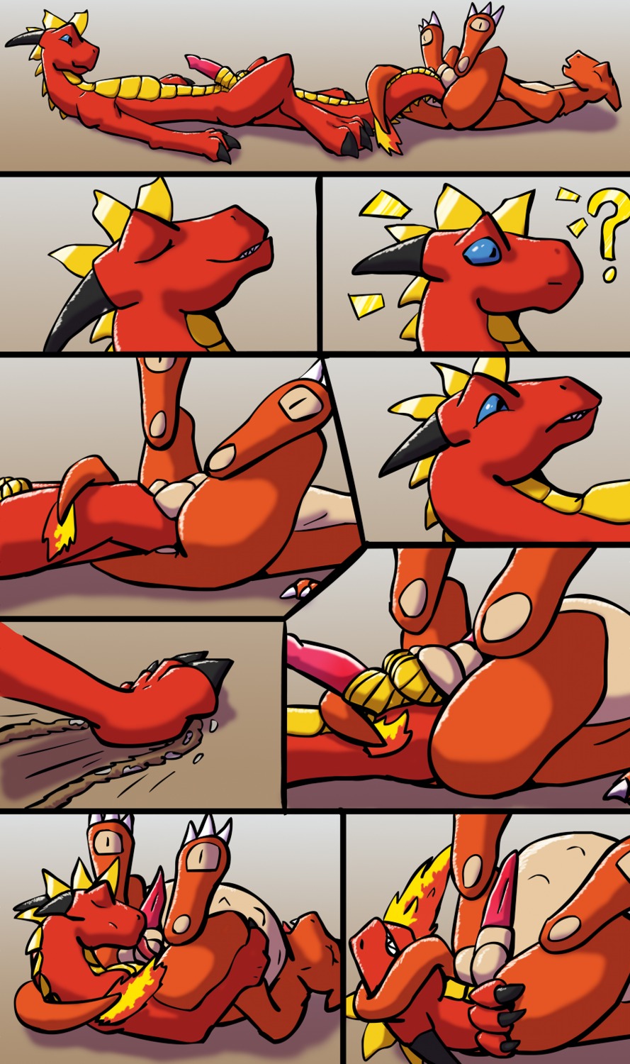 anal anal_insertion anal_sex anal_vore balls balls_licking beige_skin blue_eyes charmeleon claws closed_eyes color dragon feral fire frottage gay horn insertion male male_only multiple_males nintendo no_humans nude orange_skin penetration penis pok&eacute;mon_(species) pokemon pokemon_(species) rule34 scalie side_view tail tail_fire tail_insertion vashdragon vore