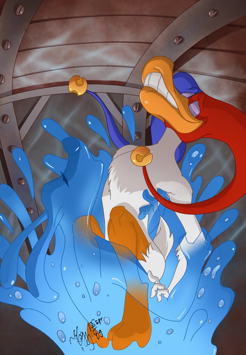 2009 anthro avian bird canine darkwing_duck disney dog duck furry gay interspecies liquidator male male_only mammal quackerjack rule34 tagme yaoi