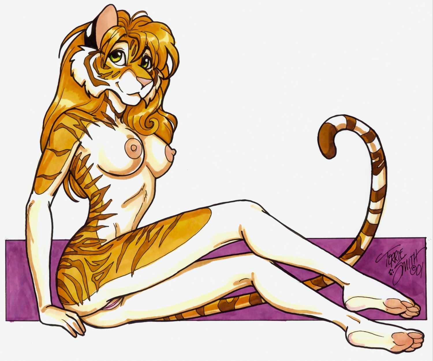 anthro breasts feline female fur furry high_resolution nude pussy rule34 solo terrie_smith tiger