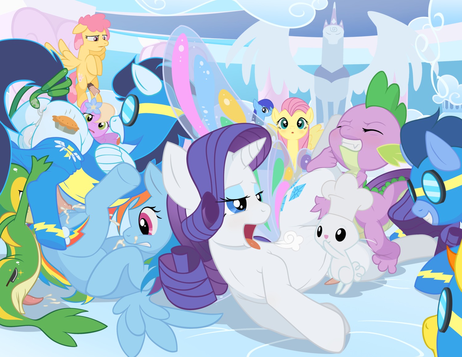 angel_(mlp) baginazard cloud crossover dragon equine female feral fluttershy_(mlp) friendship_is_magic horse lagomorph male my_little_pony mythological_creature mythological_equine mythological_scalie mythology pegasus pokemon pokemon_(species) pony rabbit rainbow_dash_(mlp) rarity_(mlp) rule34 scalie smooth_skin snivy soarin_(mlp) spike_(mlp) spitfire_(mlp) unicorn wonderbolts_(mlp)