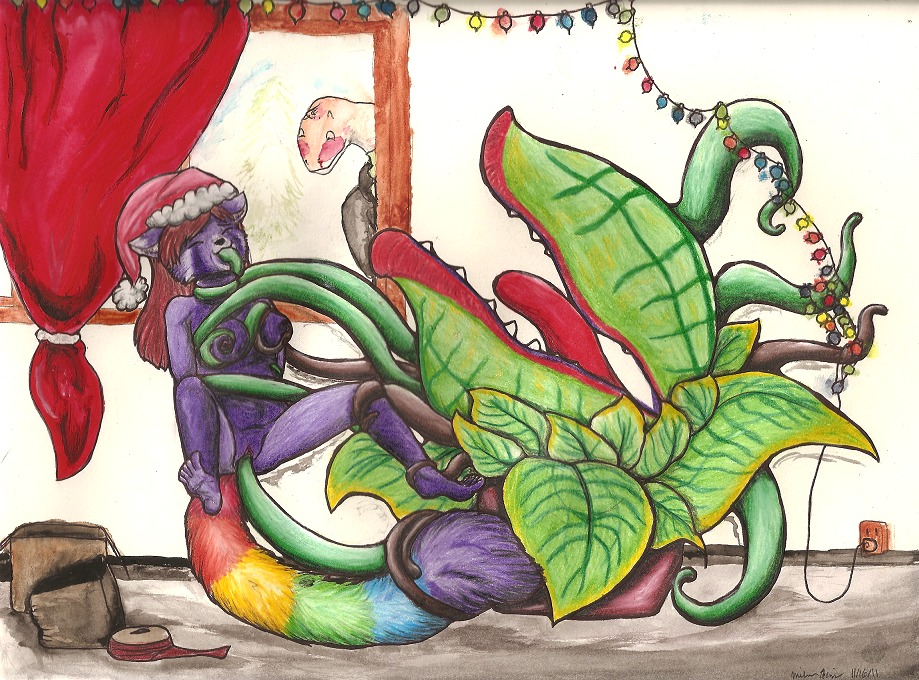 anthro audrey_ii female little_shop_of_horrors plant_monster plant_tentacle pussy rule34 tagme tentacle tentacle_in_pussy tentacle_on_female vagina