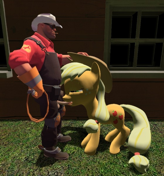 1boy 1girls 3d applejack_(mlp) artist_request crossover earth_pony engineer_(team_fortress_2) equine erect_penis erection female female_penetrated feral feral_female feral_penetrated friendship_is_magic fur garry's_mod horse human human_male human_penetrating human_penetrating_female human_penetrating_feral male male_penetrating male_penetrating_female male_penetrating_feral my_little_pony penetration penis pony rule34 smooth_skin straight team_fortress_2 zoophilia