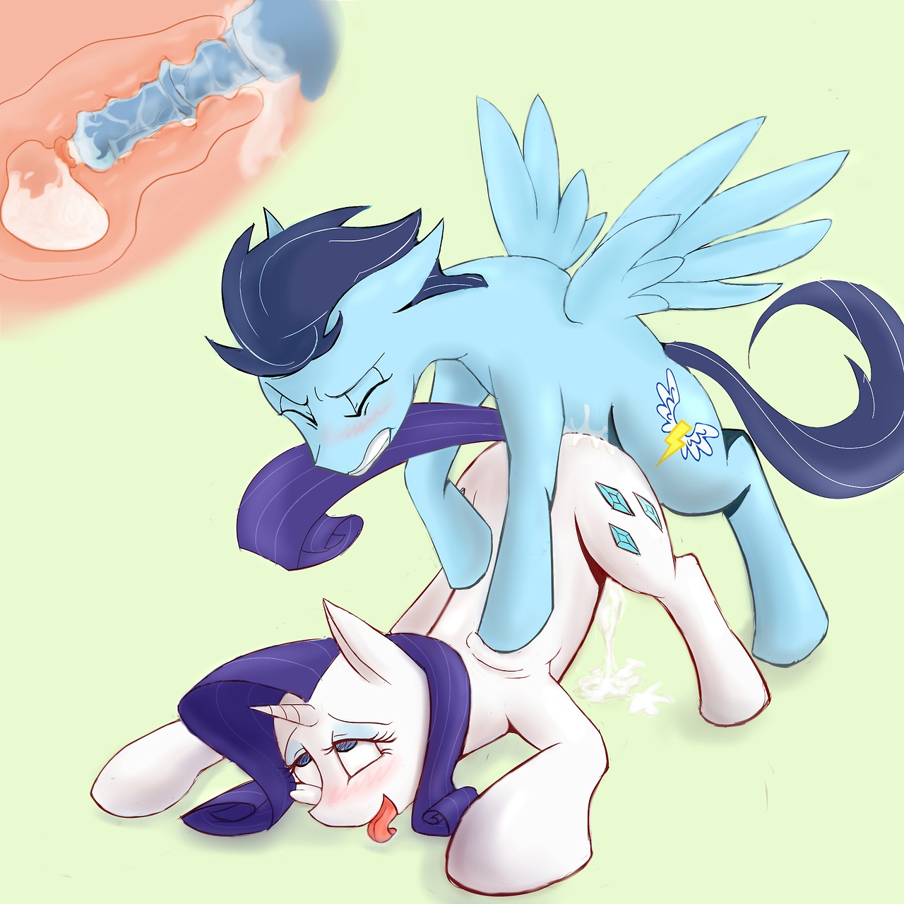1:1 2013 all_fours animal_genitalia animal_penis blue_body blue_feathers blush bodily_fluids cum cum_in_uterus cum_in_vagina cum_inside cutie_mark doggystyle dripping duo e621 equid equine equine_genitalia equine_penis erection eyes_closed eyeshadow feathered_wings feathers female female_penetrated feral feral_on_feral friendship_is_magic from_behind_position fucked_silly fur genital_fluids genitals grey_eyeshadow hasbro hi_res hooves horn internal lying makeup male male/female male_penetrating male_penetrating_female mammal my_little_pony mythological_creature mythological_equine mythology nude on_front open_mouth pegasus penetration penile penile_penetration penis penis_in_vagina quadruped rarity_(mlp) sex soarin_(mlp) tail tongue tongue_out unicorn uterus vaginal vaginal_penetration vulva white_body white_fur wings wonderbolts_(mlp) zzcomics