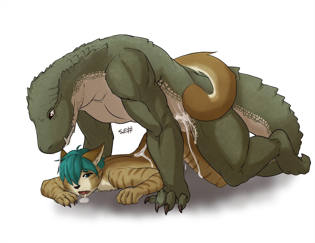 2010 all_fours anal anal_penetration anthro ass_up bodily_fluids craid crocodile crocodilian cum cum_in_ass cum_inside cum_on_back cumshot digital_media_(artwork) doggystyle domestic_cat dominant drooling duo e621 ejaculation eyes_closed felid feline felis from_behind_position genital_fluids genitals interspecies larger_dom larger_male lol_comments looking_at_viewer male male/male male_penetrated male_penetrating male_penetrating_male mammal messy muscular nude orgasm penetration penis reptile saliva scalie seth-iova sex simple_background size_difference smaller_male tail thick_tail vandell white_background