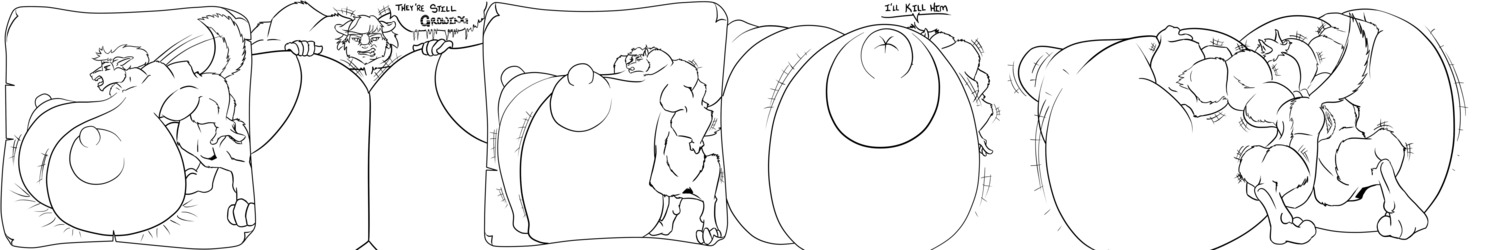 abby_(character) angry big_breasts breasts canine dometriusking dress female growth heros_(character) hi_res hyper hyper_breasts male muscles nipples rule34 scientist vine wolf