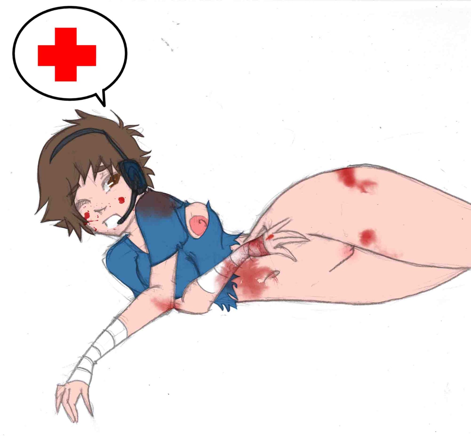 1girls 2d abuse dying female female_only human human_female human_only rule34 rule_63 scout scout_(team_fortress_2) solo tagme team_fortress_2