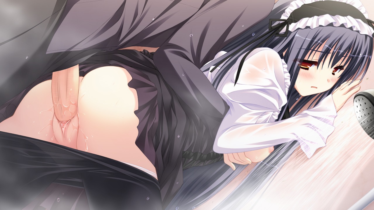 blush breasts clitoris enmaided female game_cg hello_good-bye maid male nipples pantyhose penis pussy rindou_natsume rule34 sex shower source_request straight uncensored vaginal_penetration