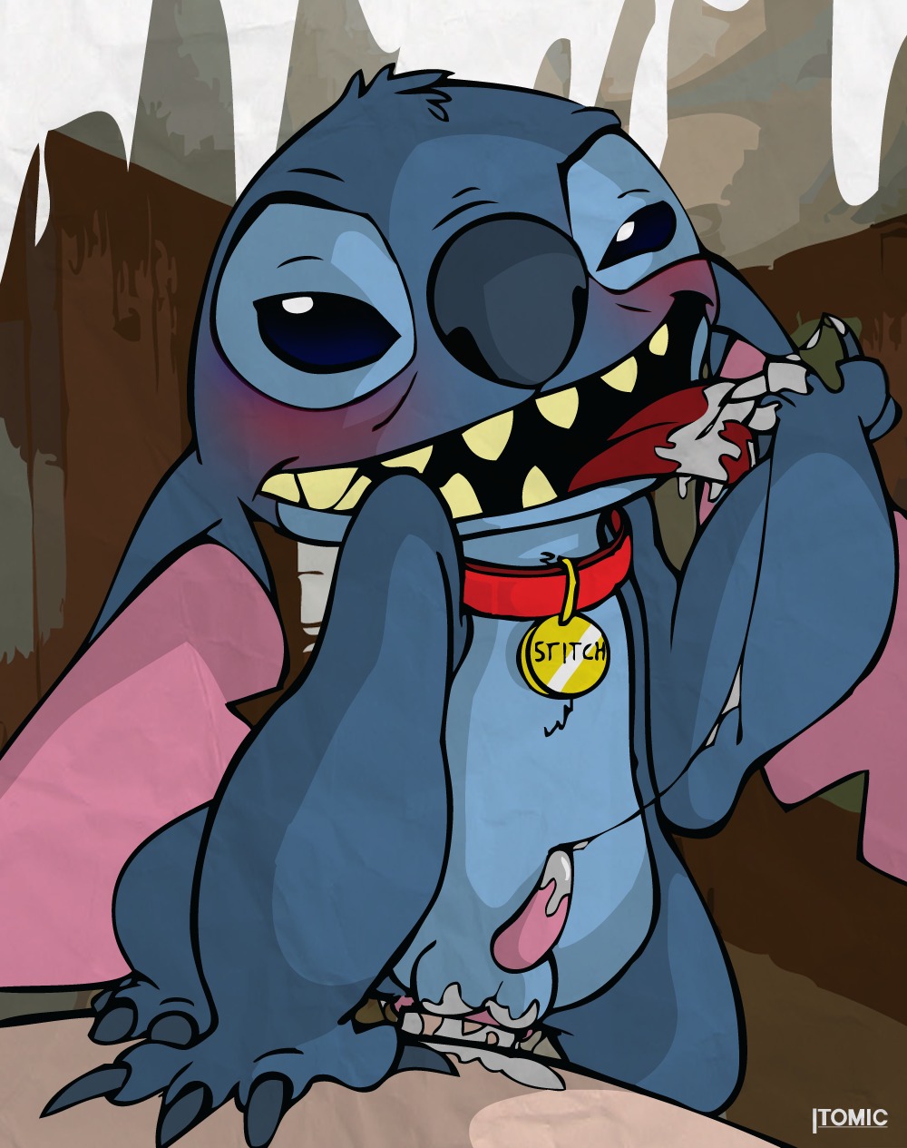 alien anal anal_penetration balls bestiality blue_body blush bodily_fluids collar cum cum_in_ass cum_inside disney duo e621 erection experiment_(lilo_and_stitch) eye_contact feral feral_penetrated first_person_view from_front_position genital_fluids genitals hi_res human human_on_feral human_penetrating human_penetrating_feral human_pov interspecies itomic larger_male lilo_and_stitch looking_at_another looking_at_partner male male/male male_on_feral male_on_human male_penetrated male_penetrating male_penetrating_male male_pov mammal nude penetration penile penile_penetration penis penis_in_ass sex size_difference smaller_male smaller_penetrated stitch_(lilo_and_stitch) text tongue