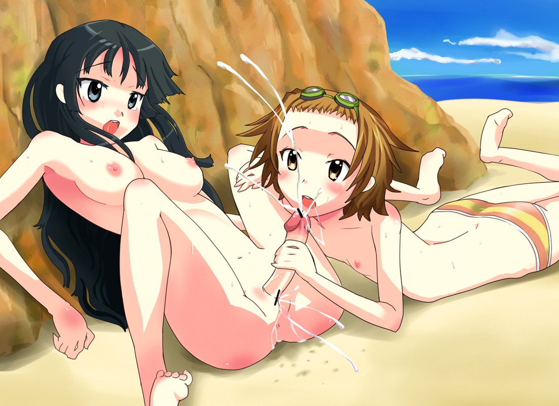 censored female futanari human human_only intersex k-on! mio_akiyama_(k-on!) ritsu_tainaka_(k-on!) rule34 tagme
