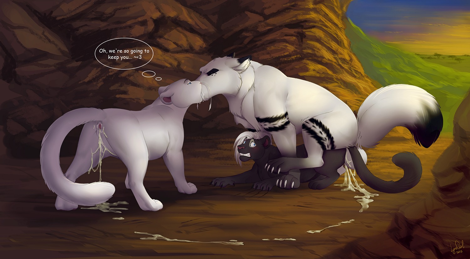 2013 after_sex anatomically_correct anatomically_correct_genitalia anatomically_correct_vulva animal_genitalia animal_vulva balls big_balls blue_eyes bodily_fluids butt canid canine cave colored_cum cum cum_in_vagina cum_inside cum_on_ground detailed_background dialogue digital_media_(artwork) digitigrade dominant dripping e621 english_text eyes_closed felid feline feline_genitalia feline_vulva female female_feral female_penetrated feral feral_on_feral feral_penetrated feral_penetrating feral_penetrating_feral from_behind_position genital_fluids genitals group hair half-closed_eyes heart_symbol infidelity interspecies kiss_on_lips kissing knotting landscape larger_dom larger_female larger_male leaking lion looking_back lyra_(the-shadow-of-light) male male/female male_feral male_penetrating male_penetrating_female mammal mature_female messy mother_(lore) mounting narrowed_eyes nature nude open_mouth orgasm outside pantherine parent_(lore) penetration reallynxgirl scared sex size_difference smaller_female smaller_penetrated story story_in_description styx_(jelomaus) text the_shadow_of_light tongue unusual_bodily_fluids unusual_cum unusual_genital_fluids vaginal vaginal_knotting vaginal_penetration vulva white_balls yellow_cum young zuri_(the-shadow-of-light)