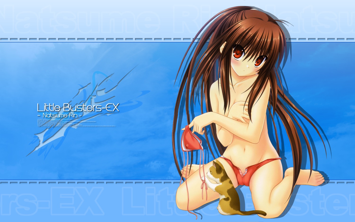 bikini female key_(company) little_busters! mizugi na-ga natsume_rin rule34 topless