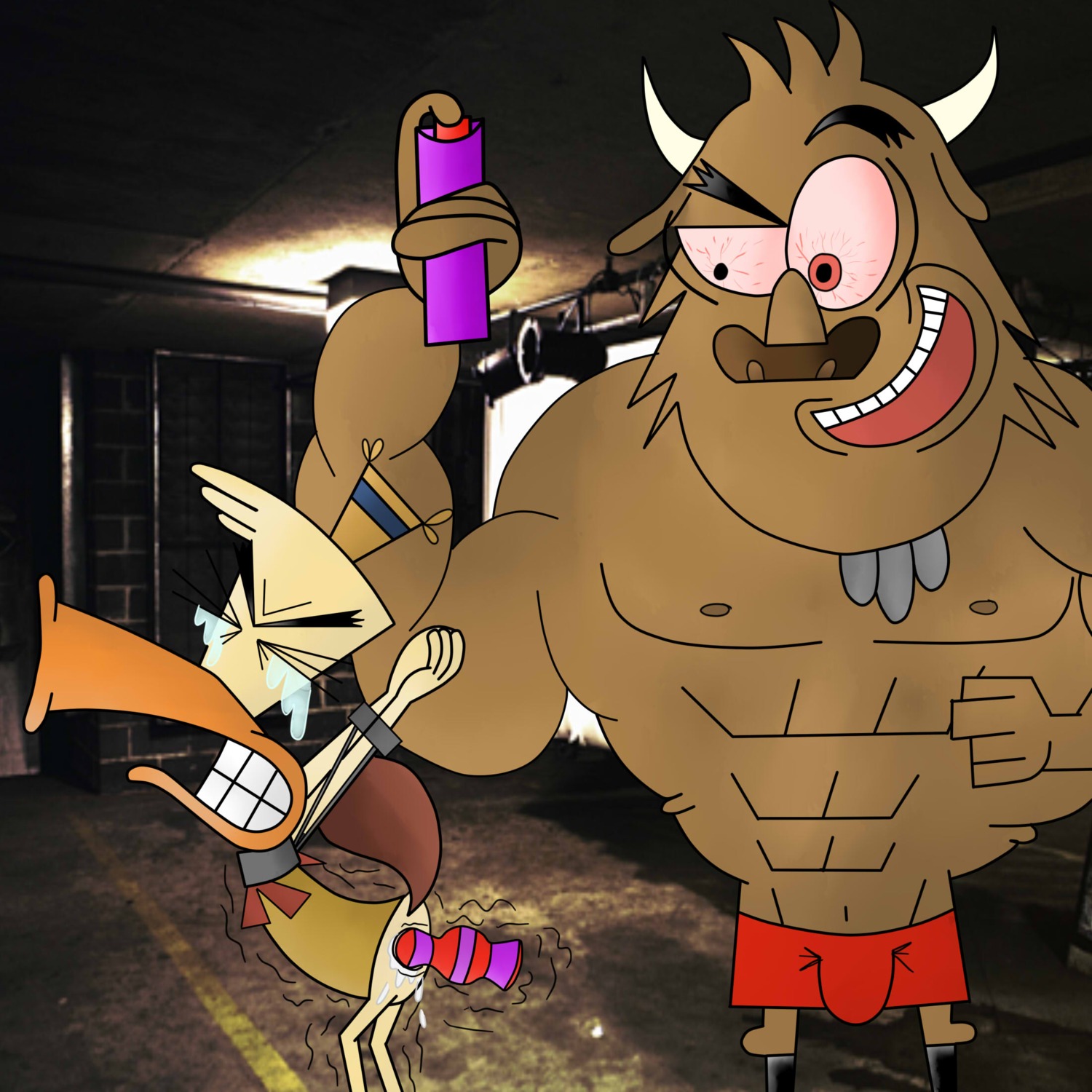 age_difference anal anal_penetration anthro bondage bound buffalo camp_lazlo cartoon_network commander_hoo-ha edward_(camp_lazlo) kidnapped male male_only platypus rape rule34 sex_toy size_difference tagme vibrator young