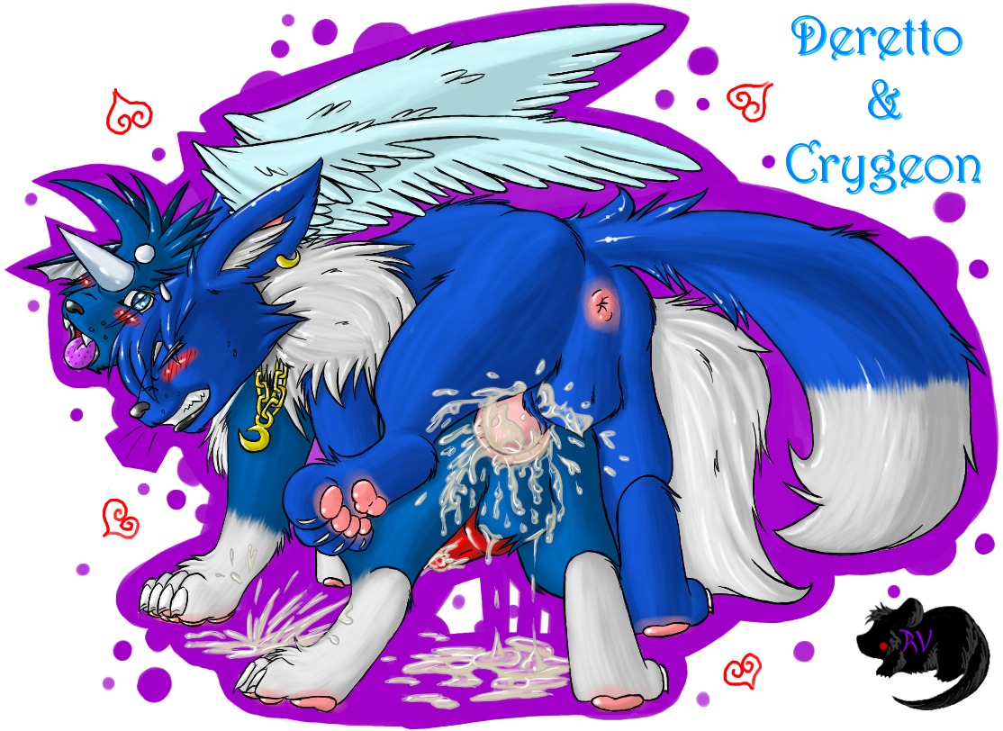 anal anal_knotting anal_penetration anus balls bodily_fluids canid canine canis cum cum_in_ass cum_inside cum_while_penetrated deretto_alexiel domestic_dog duo e621 erection feathered_wings feathers feral feral_on_feral feral_penetrated feral_penetrating feral_penetrating_feral genital_fluids genitals knot knotting male male/male male_penetrated male_penetrating male_penetrating_male mammal nude penetration penis sex tail tongue wings xranzem