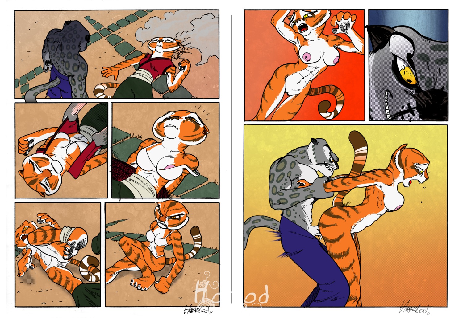 1boy 1girls abs anthro arm_grab ass bra breasts comic defeated doggy_style duo feline female furry horlod kung_fu_panda kung_fu_panda_(movie) male master_tigress muscles muscular muscular_female nipples nude panties penis protagonistsub_antagonistdom rape rule34 sex straight tai_lung_(kung_fu_panda) tail tiger topless undressing yellow_eyes