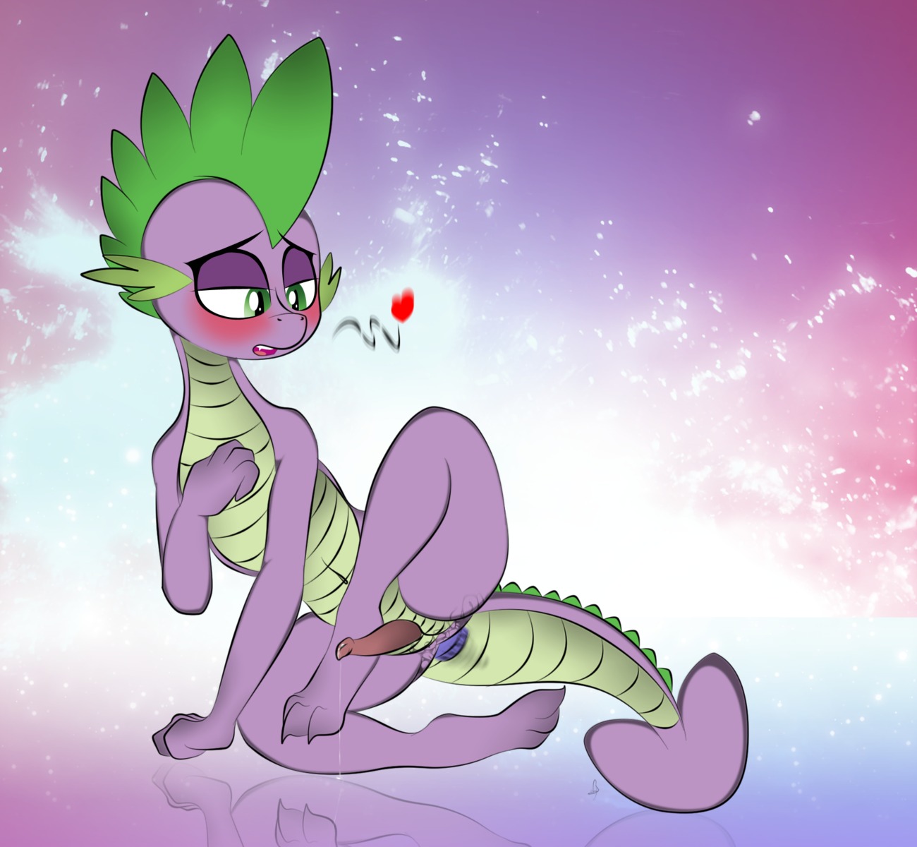 2013 aged_up anal anal_masturbation anal_penetration anthro anthrofied blush dragon e621 erection feral friendship_is_magic genitals green_eyes hasbro hi_res male masturbation my_little_pony mythological_creature mythological_scalie mythology nude penetration penis scalie sex_toy solo spike_(mlp) tail toying_self v-d-k vibrator