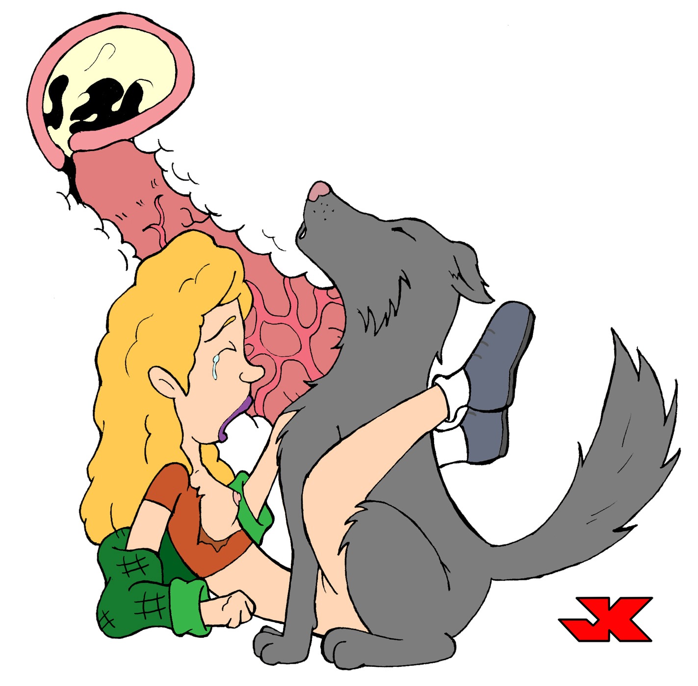 1girls blonde_hair breasts closed_eyes clothing cum cum_in_pussy cum_in_uterus cum_inside debbie_thornberry female female_on_feral feral human_on_feral interspecies jk long_hair male nipples open_mouth penetration penis pussy rape rule34 spread_legs tear tears torn_clothes uterus vaginal_penetration wild_thornberrys x-ray zoophilia