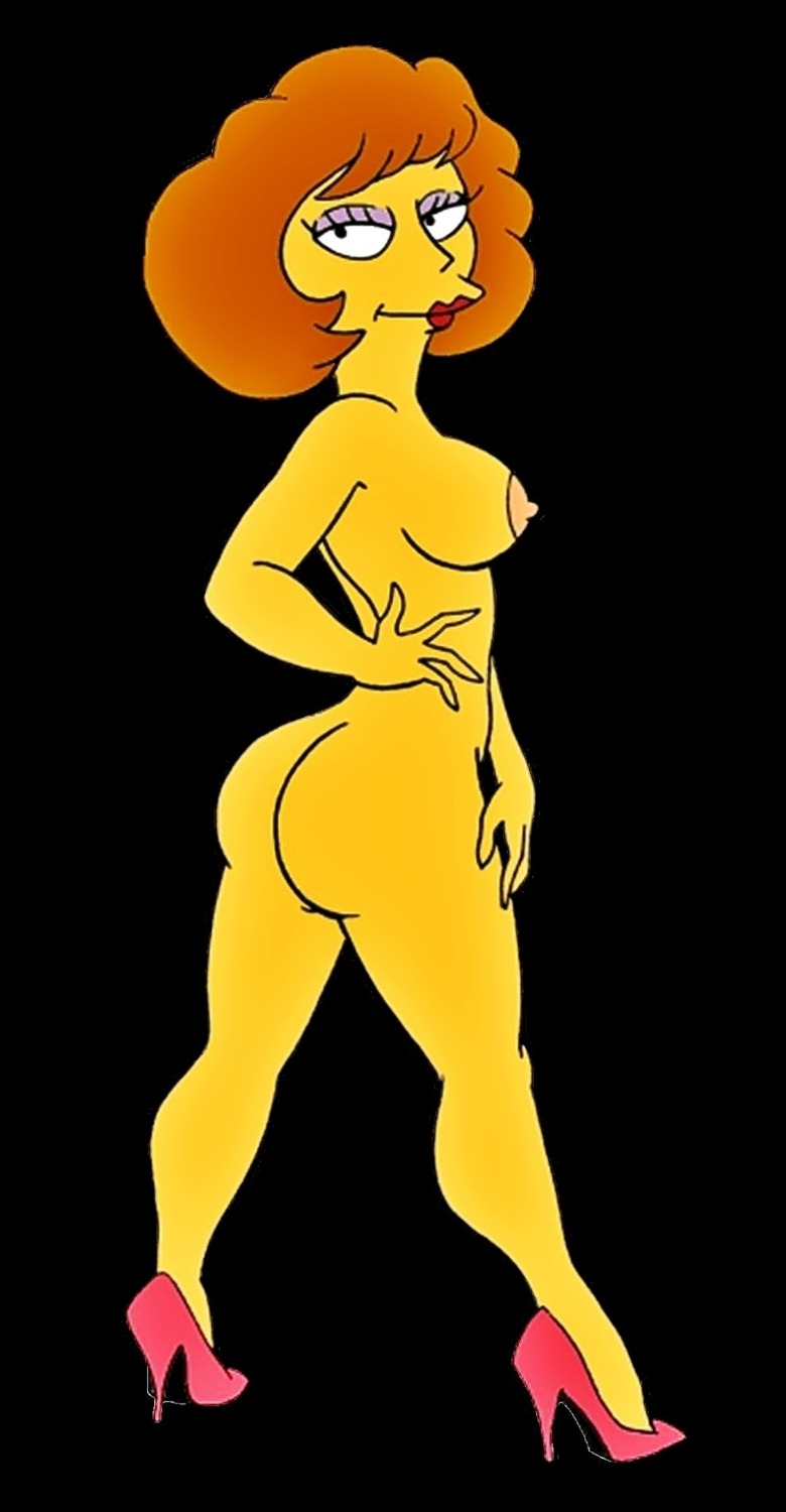 1girls 20th_century_studios 2d accurate_art_style artist_request ass black_background breasts color female female_only human maude_flanders nude rule34 solo standing tagme the_simpsons yellow_body yellow_skin