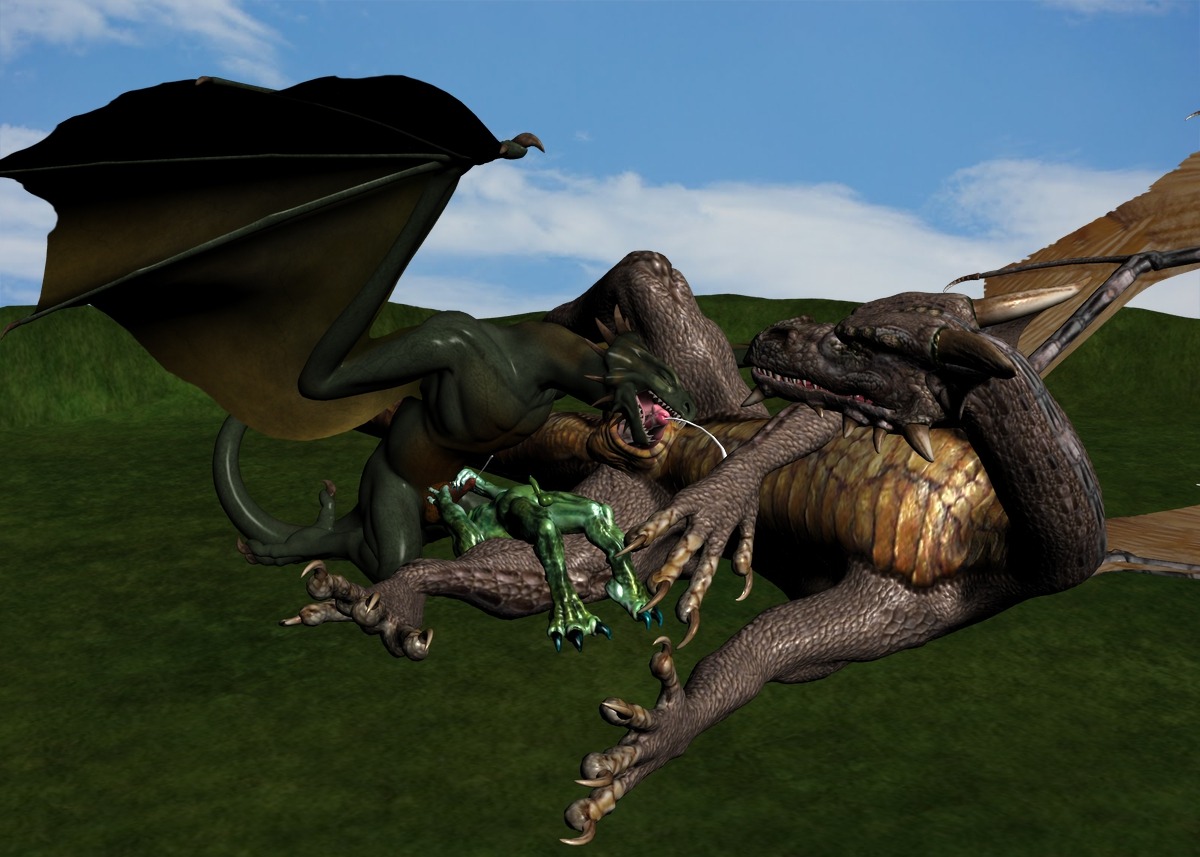 2014 3d_(artwork) anthro bodily_fluids cum digital_media_(artwork) dragon e621 erection european_mythology feral gelrend genital_fluids genitals group group_sex male male/male male_penetrated male_penetrating male_penetrating_male millennium_dragon mythological_creature mythological_scalie mythology oral penetration penis scalie sex sideways_oral tail threesome trio western_dragon wyvern
