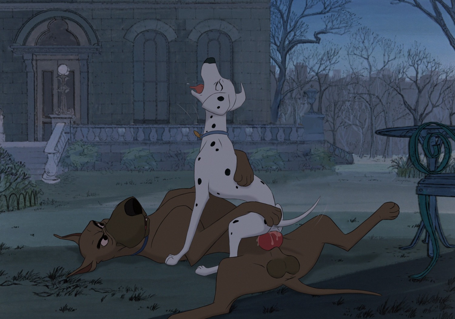101_dalmatians animal_genitalia animal_penis balls big_balls big_penis bodily_fluids canid canine canine_genitalia canine_penis canis cowgirl_position cum cum_in_vagina cum_inside dalmatian danny_(101_dalmatians) darkened_balls darkened_genitalia detailed_background disney domestic_dog duo e621 erection eyes_closed female female_feral female_on_top female_penetrated feral feral_on_feral feral_penetrated feral_penetrating feral_penetrating_feral from_front_position genital_fluids genitals great_dane holding_partner infidelity knot larger_male looking_pleasured lying male male/female male_feral male_on_bottom male_penetrating male_penetrating_female mammal mastiff molosser nude on_back on_bottom on_model on_top open_mouth orgasm_face penetration penile penile_penetration penis penis_in_vagina perdita plump_labia quadruped sex size_difference skinny smaller_female smaller_penetrated spots spread_legs spreading straddling stretched_vagina tail the_giant_hamster tight_fit toony torogao vaginal vaginal_penetration vulva