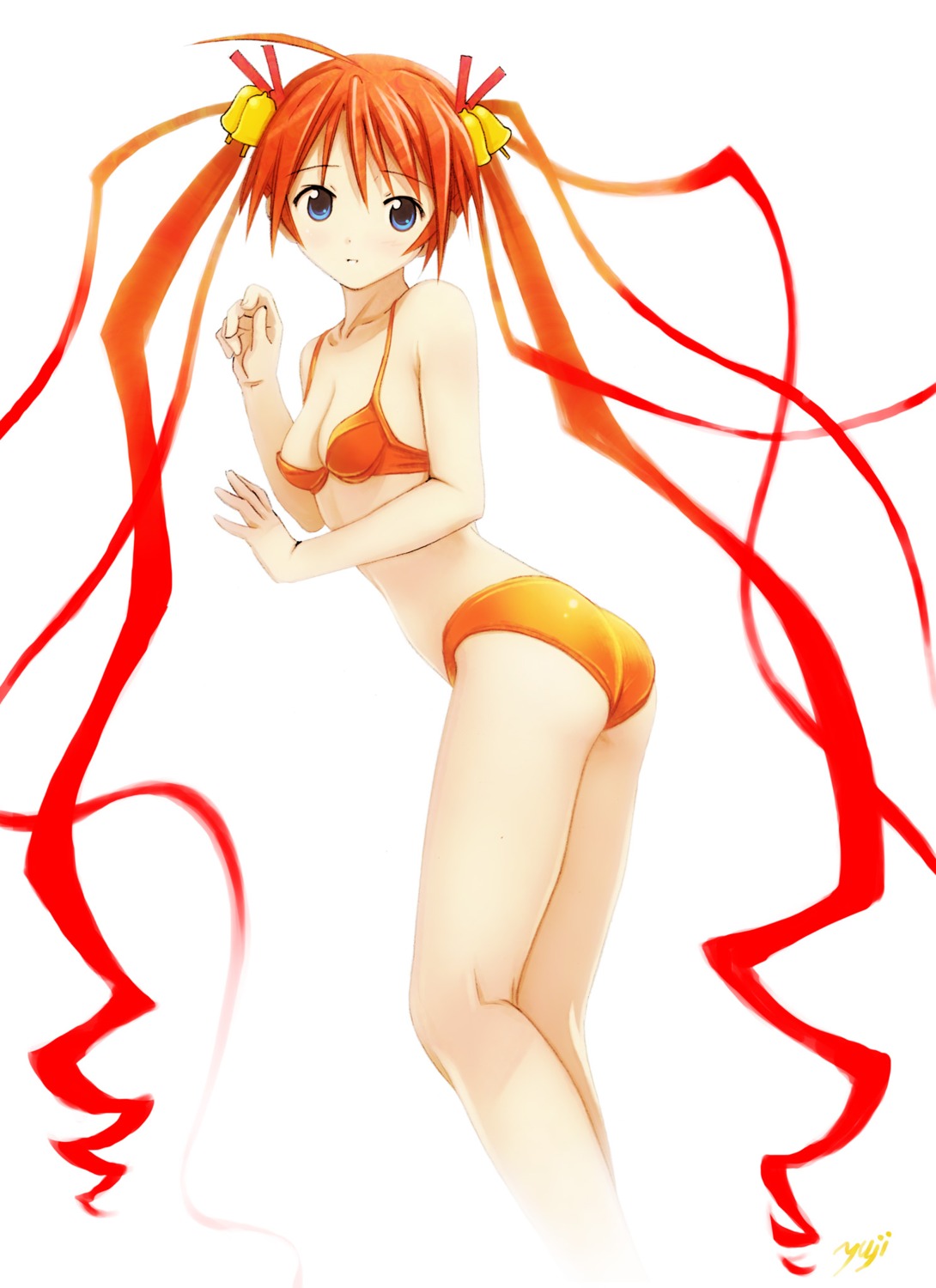 1girls bra breasts female high_res highres kagurazaka_asuna kobayashi_yuuji lingerie mahou_sensei_negima! panties rule34 small_breasts solo underwear