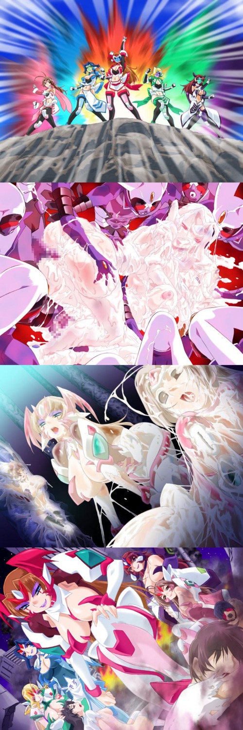 4koma 5girls armor bad_end before_and_after bondage breasts bukkake censored clothing cocoon comic cum dark_persona female femsub gan-chan_(artist) gangbang group_sex high_resolution hishidou_aiko hitozuma_sentai_aisaiger large_breasts magical_girl makeup miniskirt morisaki_miku multiple_females multiple_girls multiple_subs okanejima_ranga ousaka_hikari rule34 sentai skirt sophie_andrea_yukitou thighhighs transformation visor