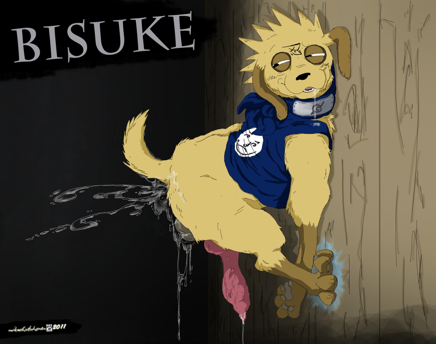 2011 bisuke dog feral lagomorph male male_only mikachutuhonen naruto naruto_(series) rule34 tagme