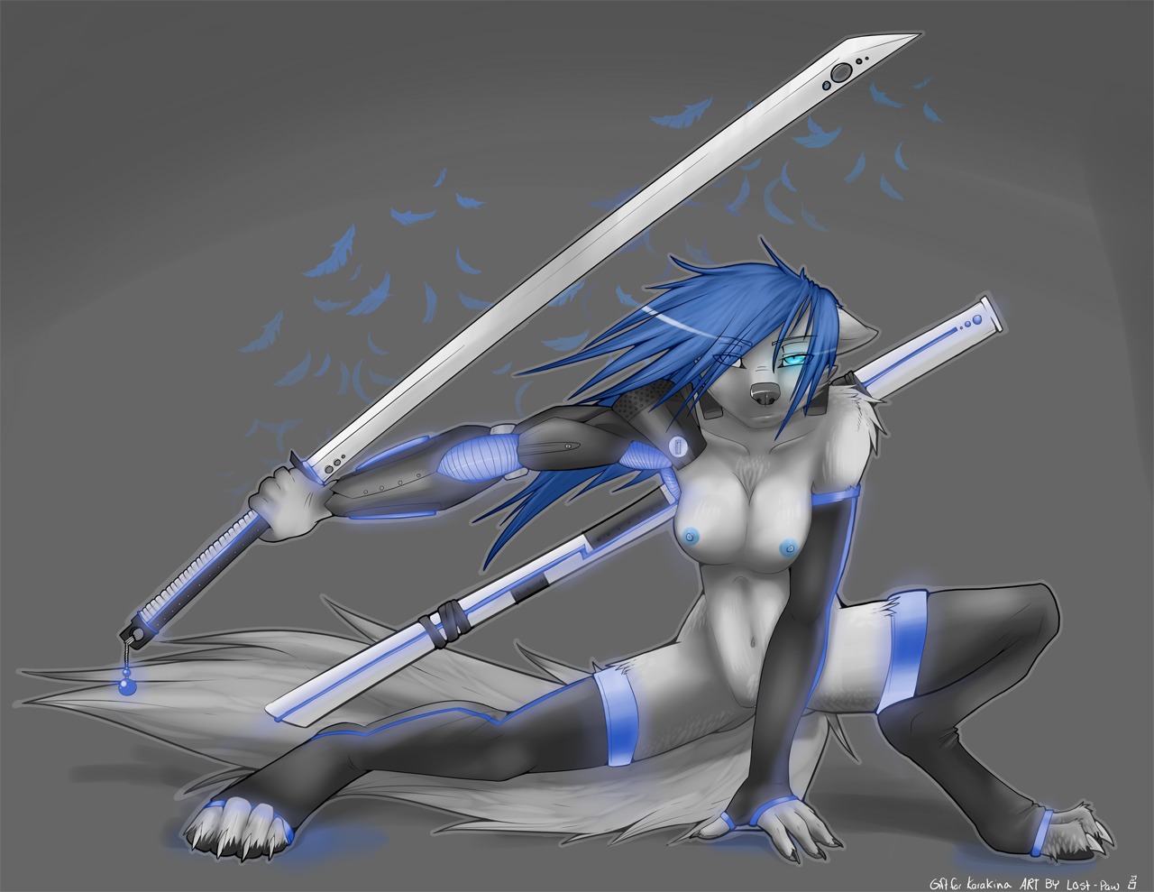 anthro female nude rule34 sword tagme weapon