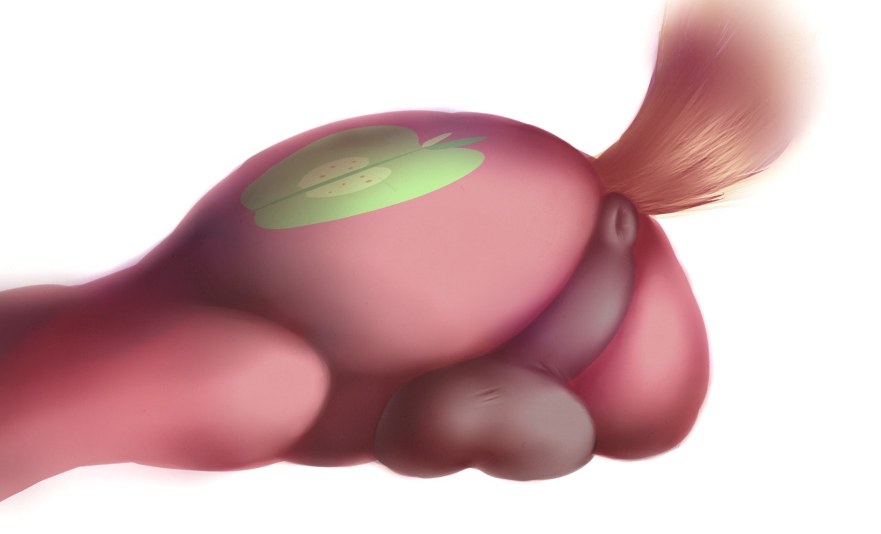 anus backsack balls big_macintosh_(mlp) braeburned butt cutie_mark digital_media_(artwork) digital_painting_(artwork) e621 earth_pony equid equine feral friendship_is_magic genitals hasbro horse male mammal my_little_pony painting_(artwork) pony puffy_anus simple_background solo tail white_background