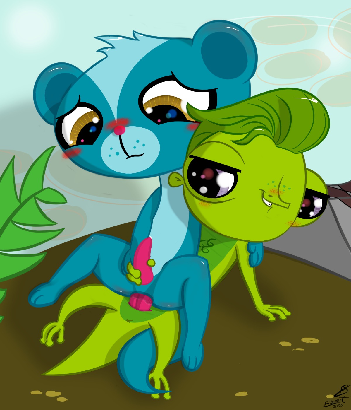 2_penises anal animal_genitalia animal_penis anus banded_mongoose blush duo e621 ebvert erection feral feral_on_feral feral_penetrated feral_penetrating feral_penetrating_feral gecko genital_slit genitals green_gecko hasbro hemipenes herpestid hi_res interspecies littlest_pet_shop littlest_pet_shop_(2012) lizard male male/male male_penetrated male_penetrating male_penetrating_male mammal mongoose multi_genitalia multi_penis northland_green_gecko penetration penis reptile scalie sex sunil_nevla tail vinnie_terrio