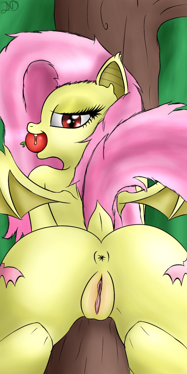 1:2 2013 bat_pony bat_wings cutie_mark dream_breaker e621 equid female flutterbat_(mlp) fluttershy_(mlp) friendship_is_magic genitals hair hasbro hi_res hybrid long_hair mammal membrane_(anatomy) membranous_wings my_little_pony solo vaginal vulva wings