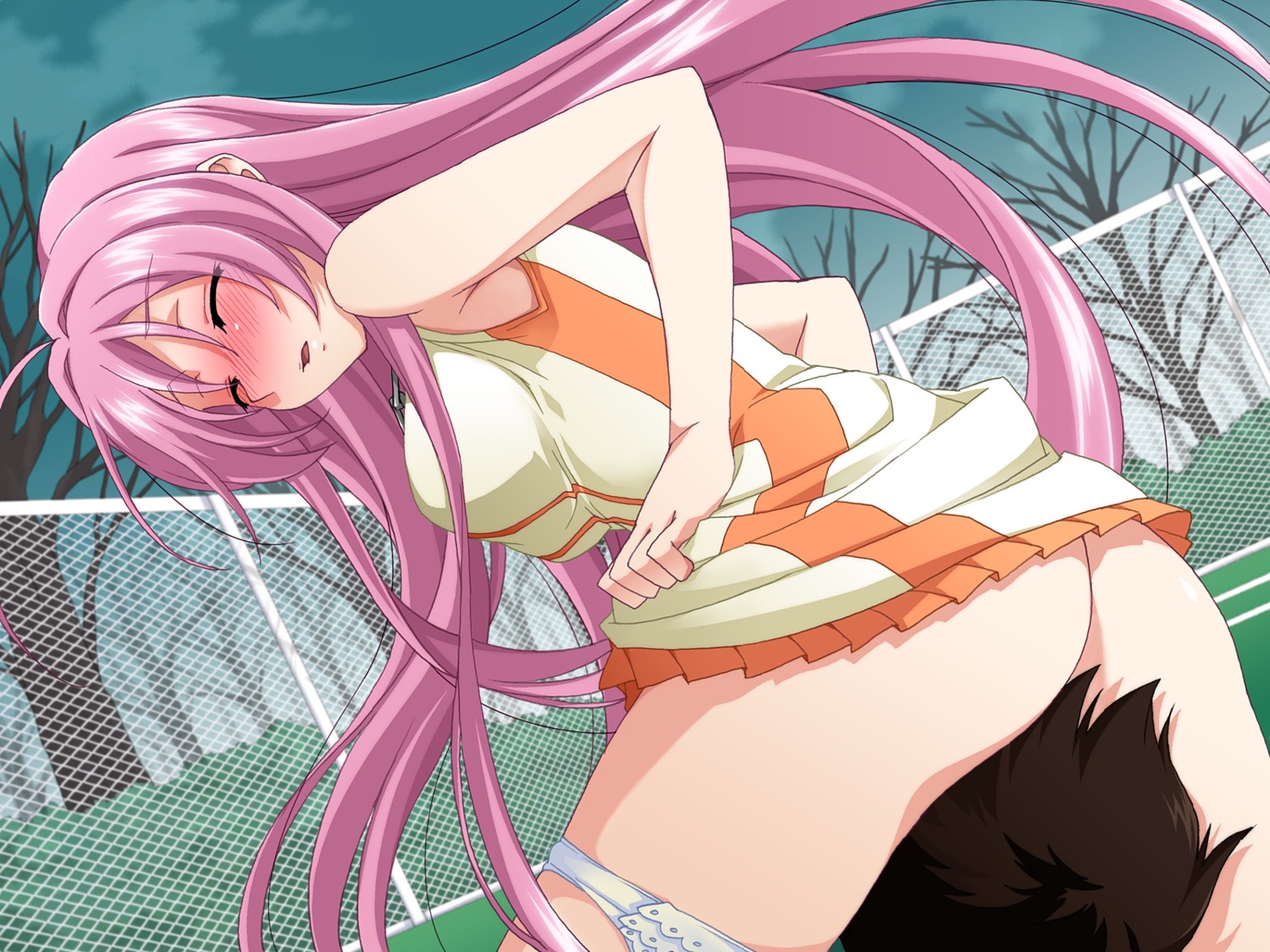 akashiya_moka blush female long_hair pink_hair rosario+vampire rule34