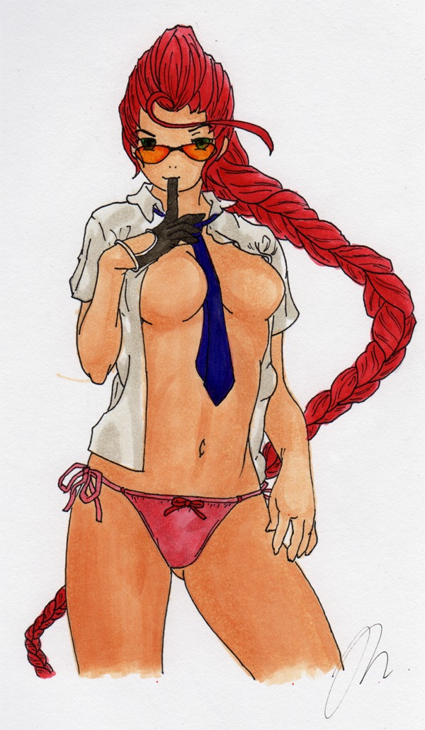 crimson_viper female female_only human looking_over_eyewear looking_over_glasses milf orange-tinted_eyewear rule34 solo street_fighter sunglasses tagme tinted_eyewear