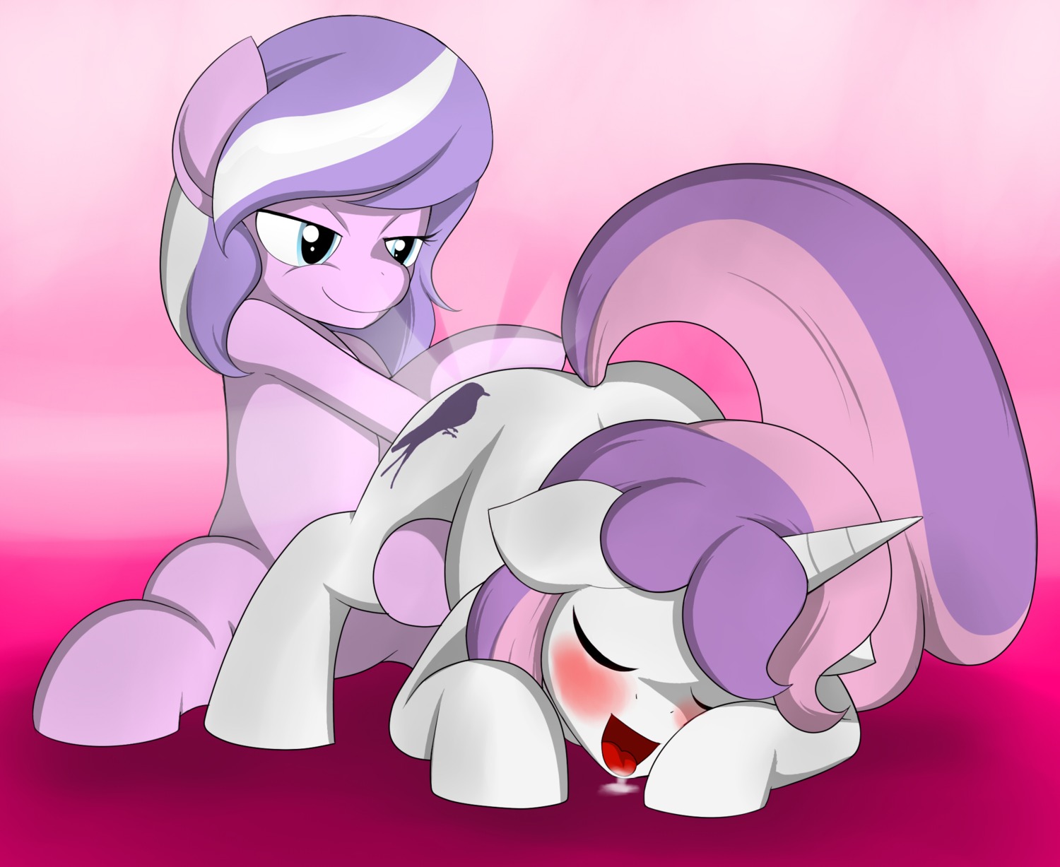2013 blush bodily_fluids cutie_mark diamond_tiara_(mlp) drooling duo e621 earth_pony equid equine female female/female feral fisting friendship_is_magic fur hair hasbro hi_res horn horse lost_my_keys mammal marik_azemus34 multicolored_hair my_little_pony mythological_creature mythological_equine mythology open_mouth penetration pony purple_body purple_fur saliva sex sitting sweetie_belle_(mlp) tail tongue tongue_out two_tone_hair unicorn white_body white_fur young