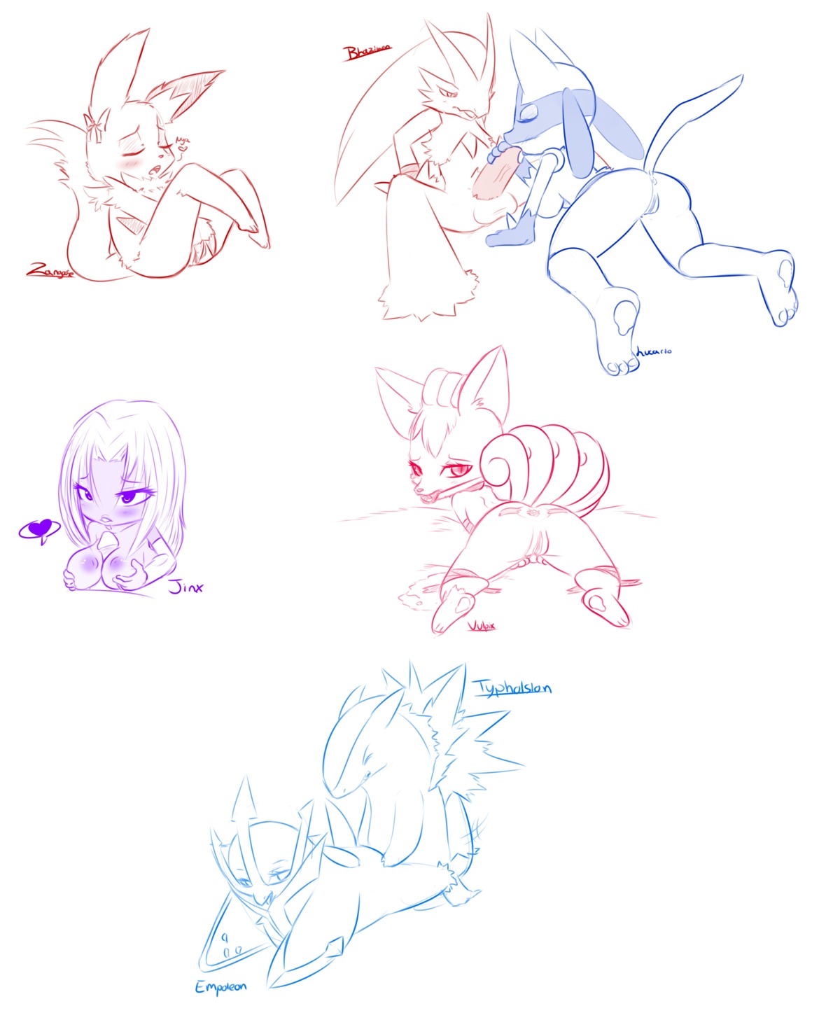 absurd_res anthro anthrofied anus avian bdsm bird blaziken breast_play breasts canid canine digital_drawing_(artwork) digital_media_(artwork) duo e621 empoleon erection fellatio female fur generation_1_pokemon generation_2_pokemon generation_3_pokemon generation_4_pokemon genitals heart_symbol hi_res jynx lucario male male/female mammal masturbation monochrome multi_tail multiple_images nintendo oral oral_penetration penetration penile penis pokemon pokemon_(species) pokemorph sex solo tail tail_anus tenshigarden titfuck typhlosion vaginal vaginal_masturbation vulpix vulva zangoose