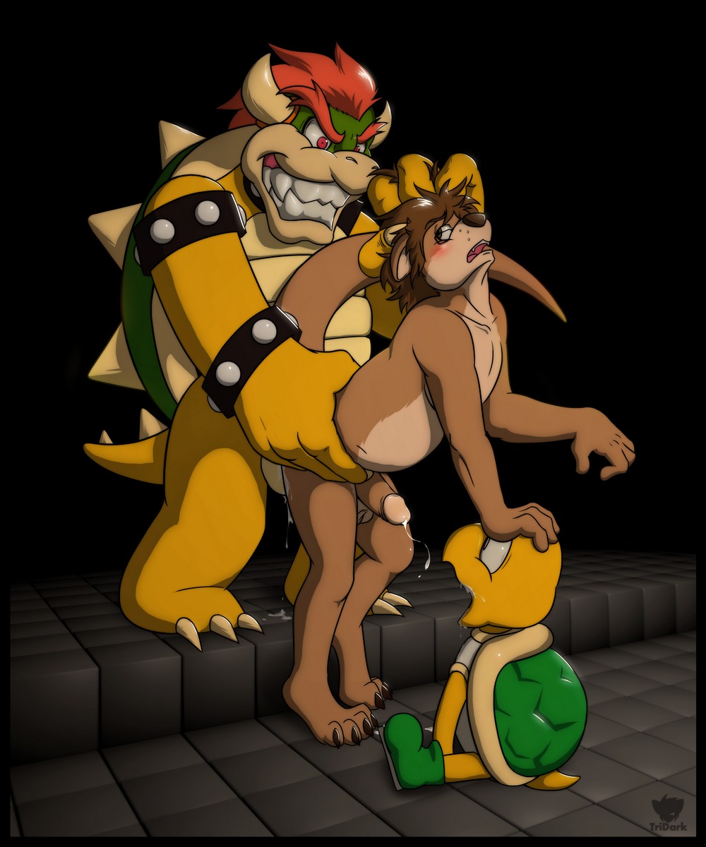 4_fingers 4_toes 5:6 anal anal_penetration anthro balls barefoot black_background black_nose blush bodily_fluids bowser brown_body brown_fur brown_hair brown_nose brown_penis brown_skin claws clothing cum cum_in_mouth cum_inside cum_on_face cumshot dragon_koopa e621 ejaculation erection eye_contact eyewear feet fingers footwear foreskin from_behind_position fur genital_fluids genitals glasses glistening green_body green_skin group group_sex gums hair hand_on_head happy hi_res horn humanoid_genitalia humanoid_penis interspecies koopa koopa_troopa lizard looking_at_another looking_at_genitalia looking_at_penis looking_back looking_down male male/male male_penetrated male_penetrating male_penetrating_male mammal mario_bros mustelid nintendo nude on_ground open_mouth orgasm otter penetration penis raised_arm red_eyes red_hair reptile retracted_foreskin scalie sex shadow sharp_teeth shell shoes short_hair simple_background sitting slightly_chubby smile spiked_shell spikes spikes_(anatomy) standing tan_body tan_fur tan_nose tan_penis tan_skin teeth threesome toe_claws toes tongue tridark trio whiskers wristband yellow_body yellow_skin