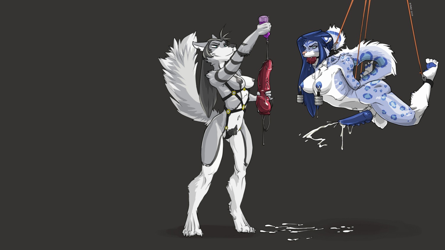 16:9 angry anthro ball_gag bdsm blaya bodily_fluids bondage bound breasts canid canine canis cum cum_on_ground cumshot dildo dominant dominant_female duo e621 ejaculation erection felid female forced forced_orgasm fur gag gagged genital_fluids genitals grey_background gynomorph hands-free herm hi_res intersex knot leopard lube mammal nibiki nipple_piercing nipples orgasm pantherine penis piercing raised_tail rape sackless sein_kraft sex sex_toy side_view simple_background snow_leopard suspension tail teasing wallpaper widescreen wolf