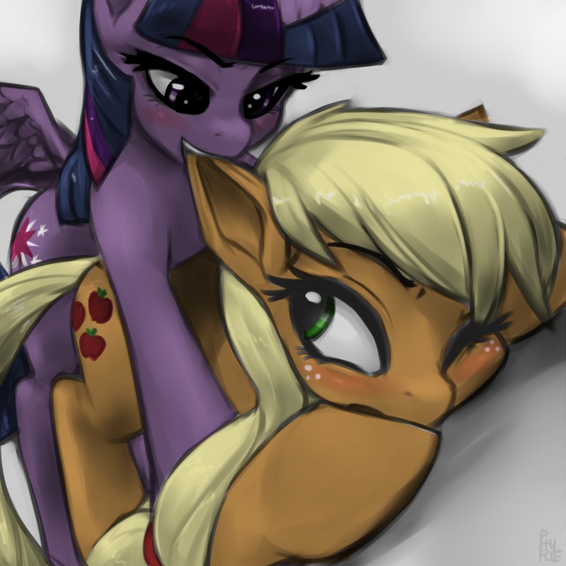 1:1 2013 allosaurus_(artist) applejack_(mlp) artist_collaboration bite blonde_hair blush brown_body brown_fur colored cutie_mark duo e621 ear_bite earth_pony equid equine feathered_wings feathers female feral freckles friendship_is_magic fur green_eyes hair hasbro horn horse mammal multicolored_hair my_little_pony mythological_creature mythological_equine mythology phurie pony purple_body purple_eyes purple_feathers purple_fur purple_hair quadruped tail twilight_sparkle_(mlp) two_tone_hair wing_boner winged_unicorn wings